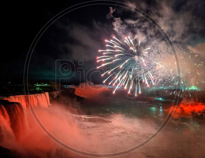 Fireworks at Niagara falls