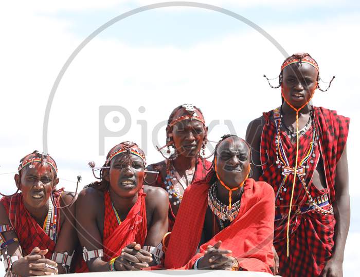 A Group of Tribal Kenya Men