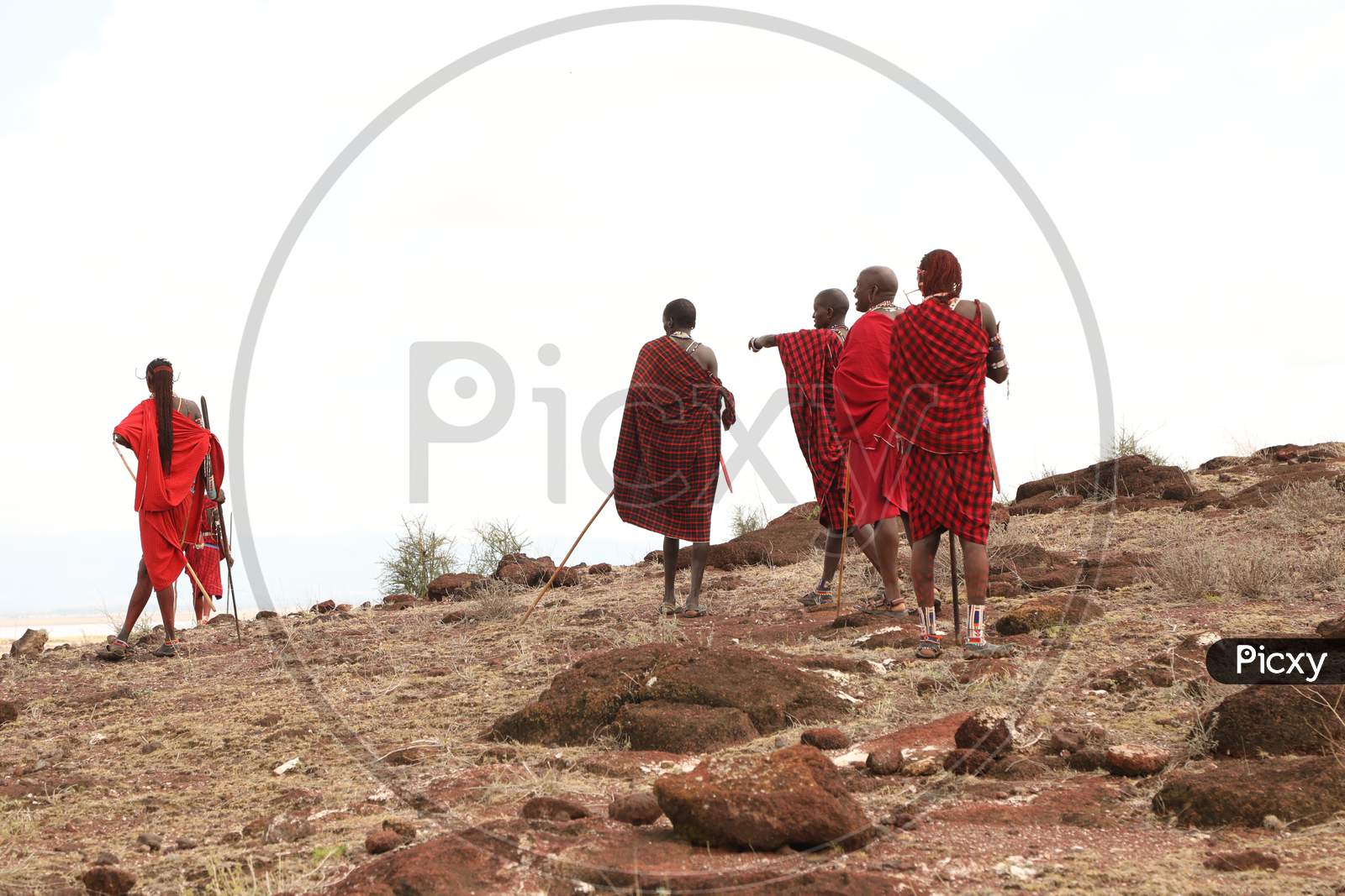 Maasai Tribal People In Masai Mara National Reserve Region, Kenya