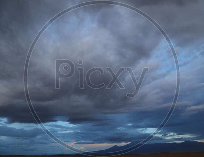 A Cloudy sky during evening in Kenya