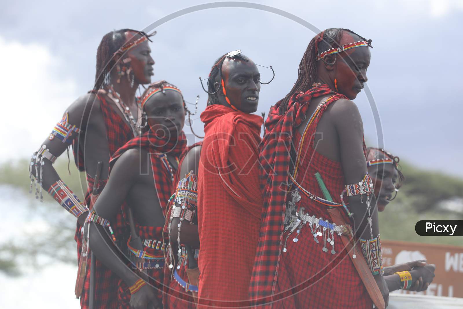 A Tribal group of men of Kenya