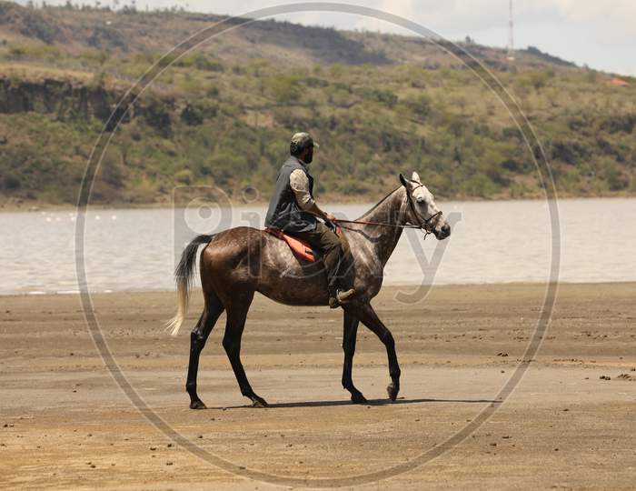 A Horse Rider in Kenya