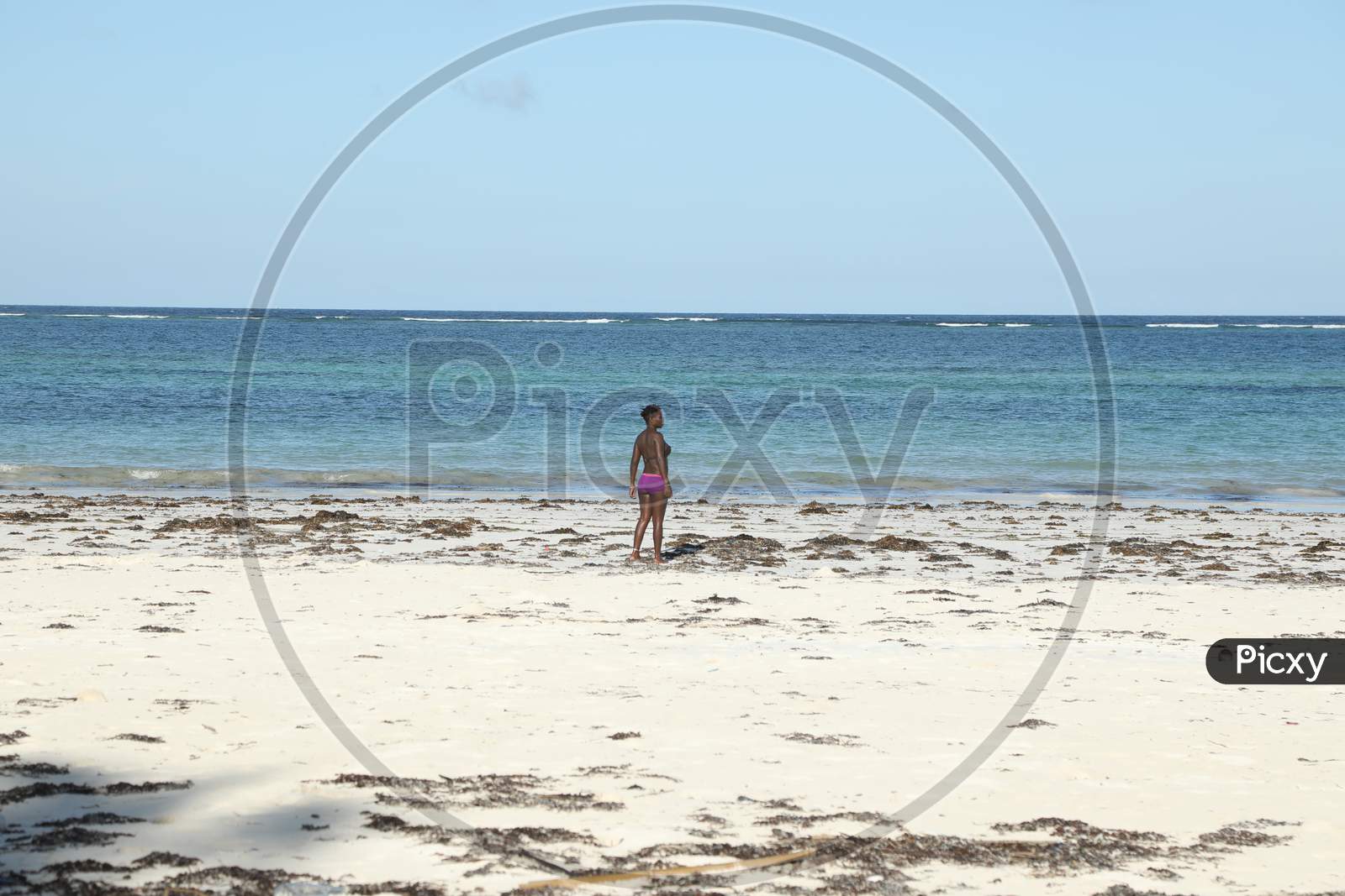 A Kenya Woman At  a Beach
