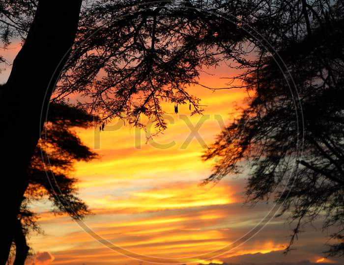 Sunset sky of Kenya