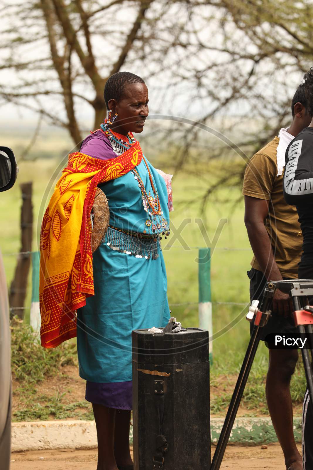 A Nigerian tribal woman during a movie shoot