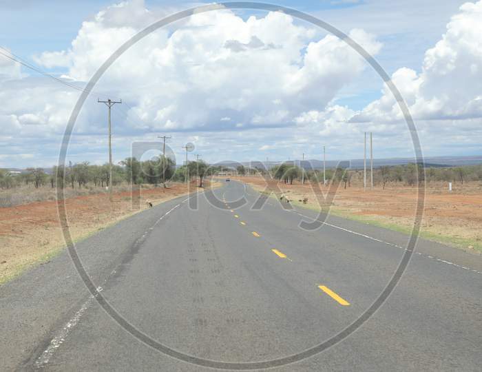 An Empty roadway in Kenya