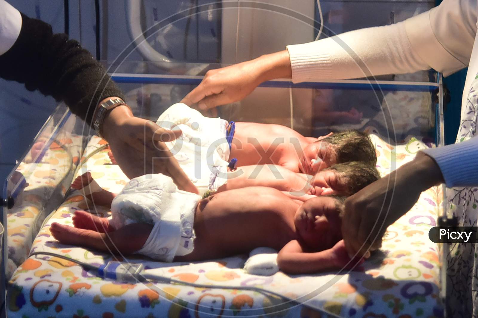 Women give birth 3 newborn baby  in Assam