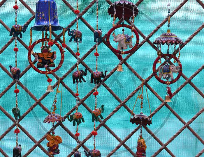 Wall hangers Selling At a Road Side Stall