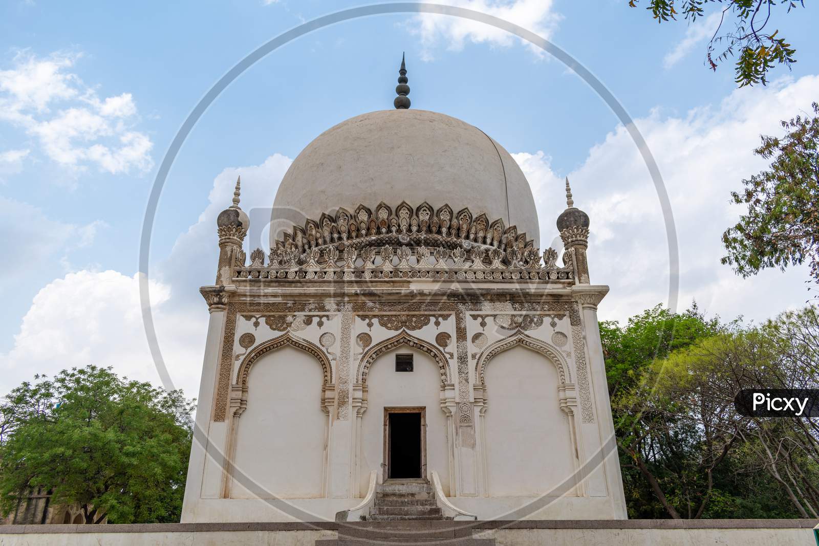 Conservation of commanders mausoleum at Tomb of Fatima Sultana at Qutb shahi heritage park hyderabad