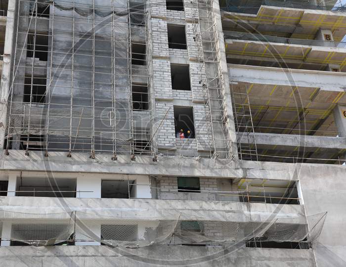 A View Of High Rise Under construction Building