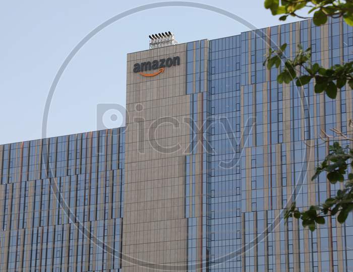 Amazon Corporate Building Facade View In Hyderabad