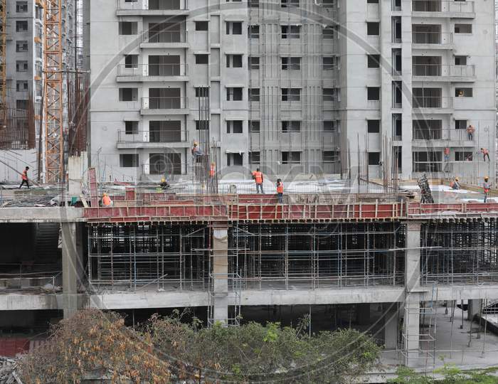 A View Of High Rise Construction Building
