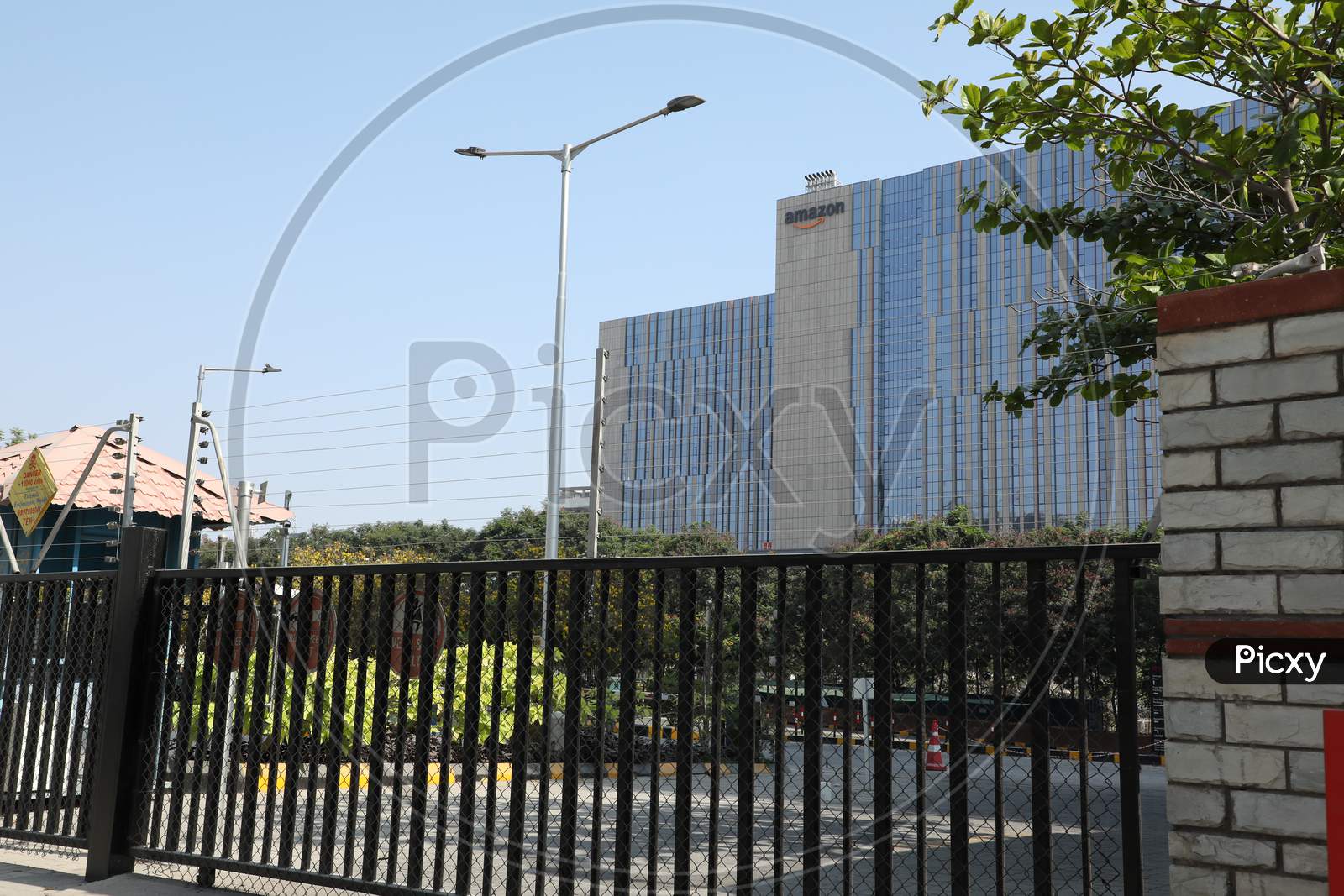 Amazon Corporate Building Facade View In Hyderabad