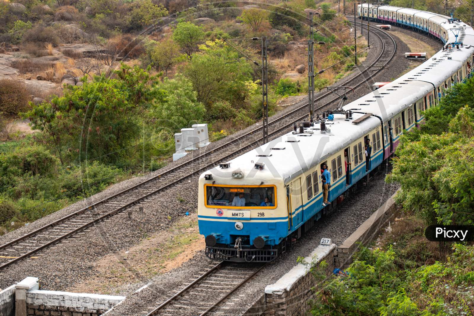 a Hyderabad MMTS Train