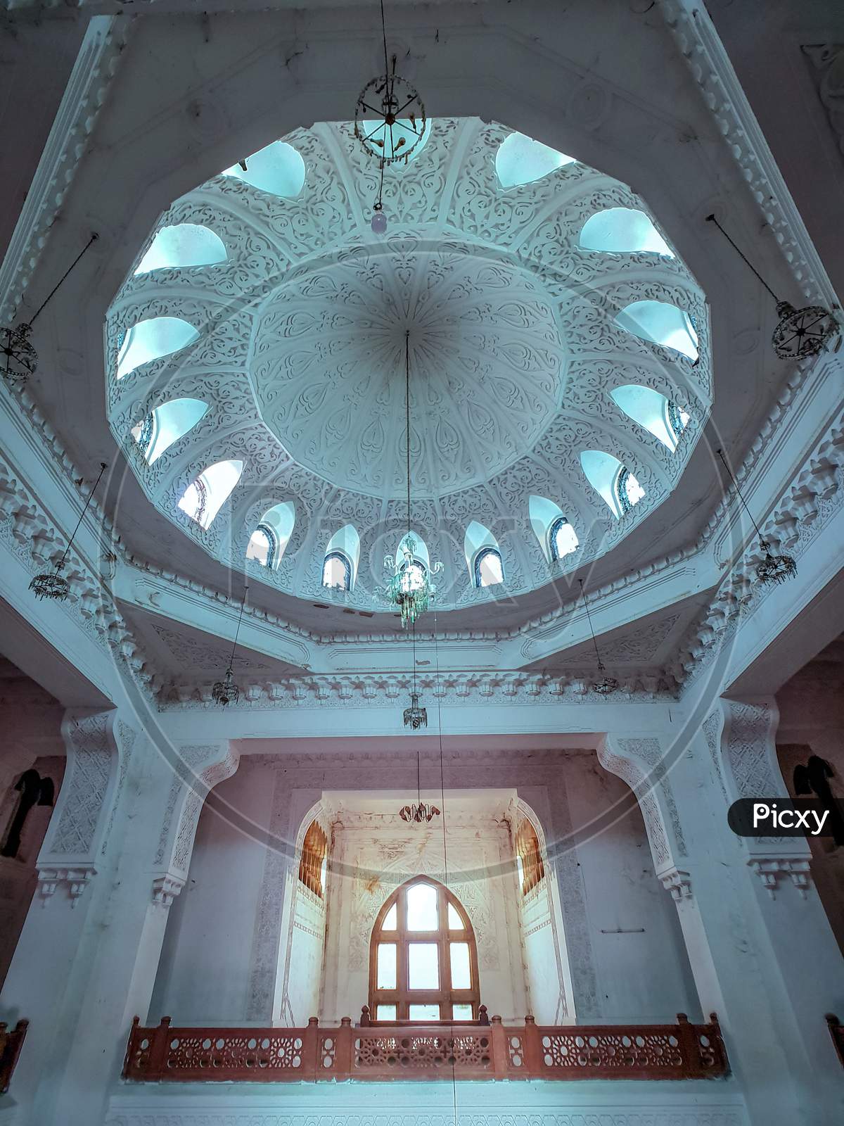 Architecture Of an Palace Interior With pillars And Dome Roof