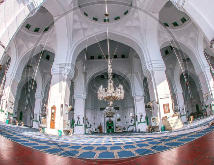 Interior Of Jama Masjid In Hyderabad