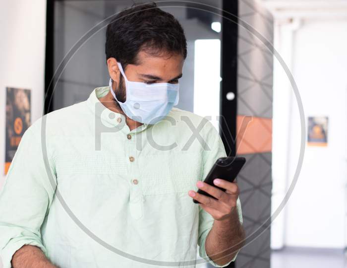 An Indian man wearing safety mask amidst of Corona virus COVID-19 outbreak in India