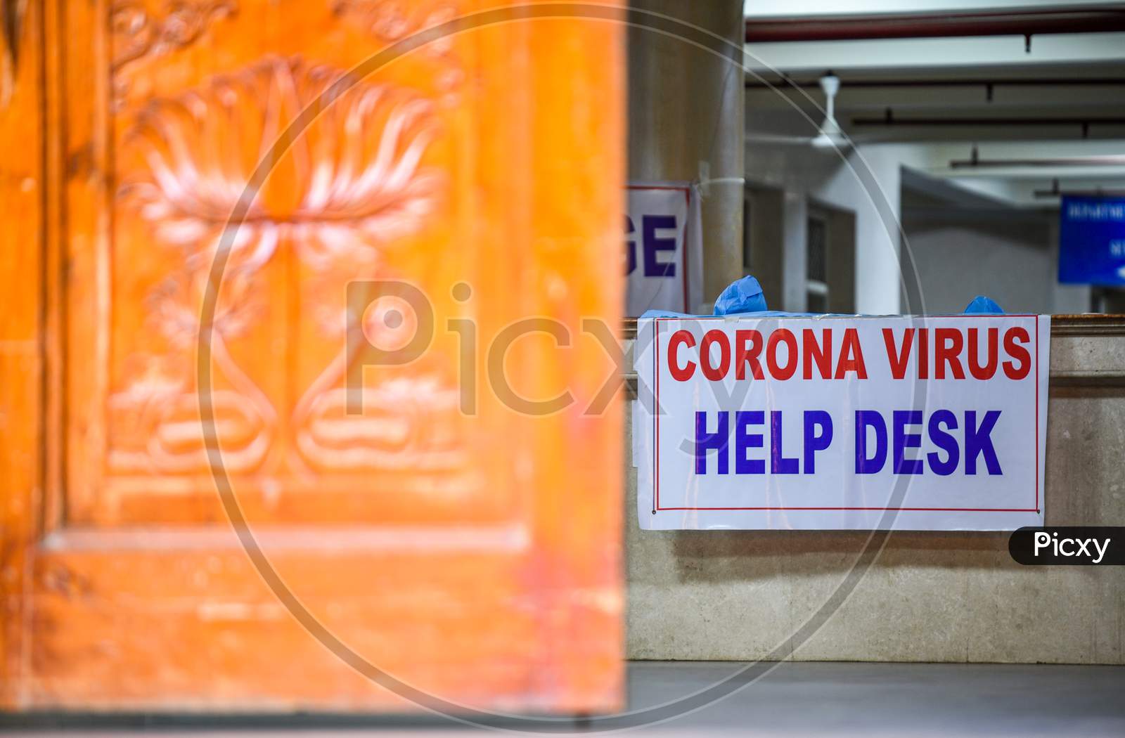 Help Desk at Corona Virus Isolation Ward and treatment centre in Gandhi Hospital,Hyderabad
