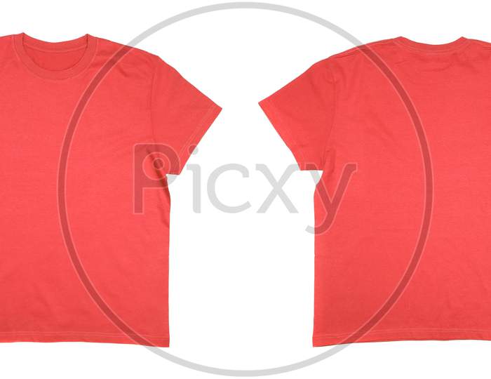 Red T-Shirt Isolated On A White Background