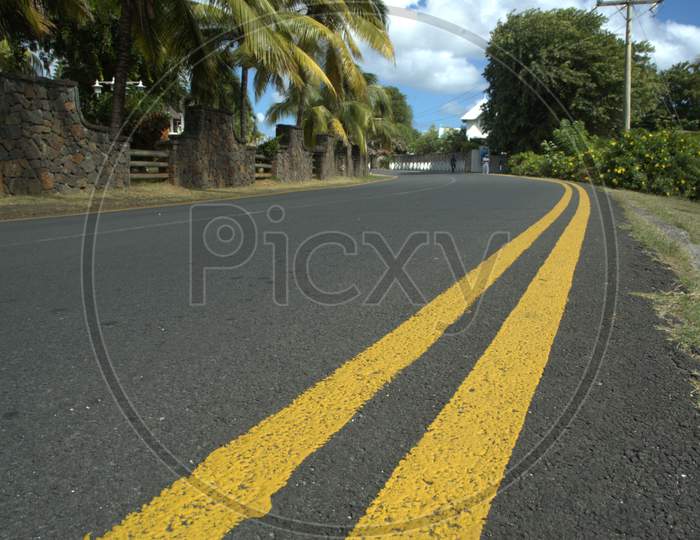 Road With Asphalt Road Lines