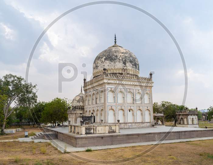 Ibrahim quli qutb shah's tomb conservation at at Qutb Shahi Heritage Park Hyderabad