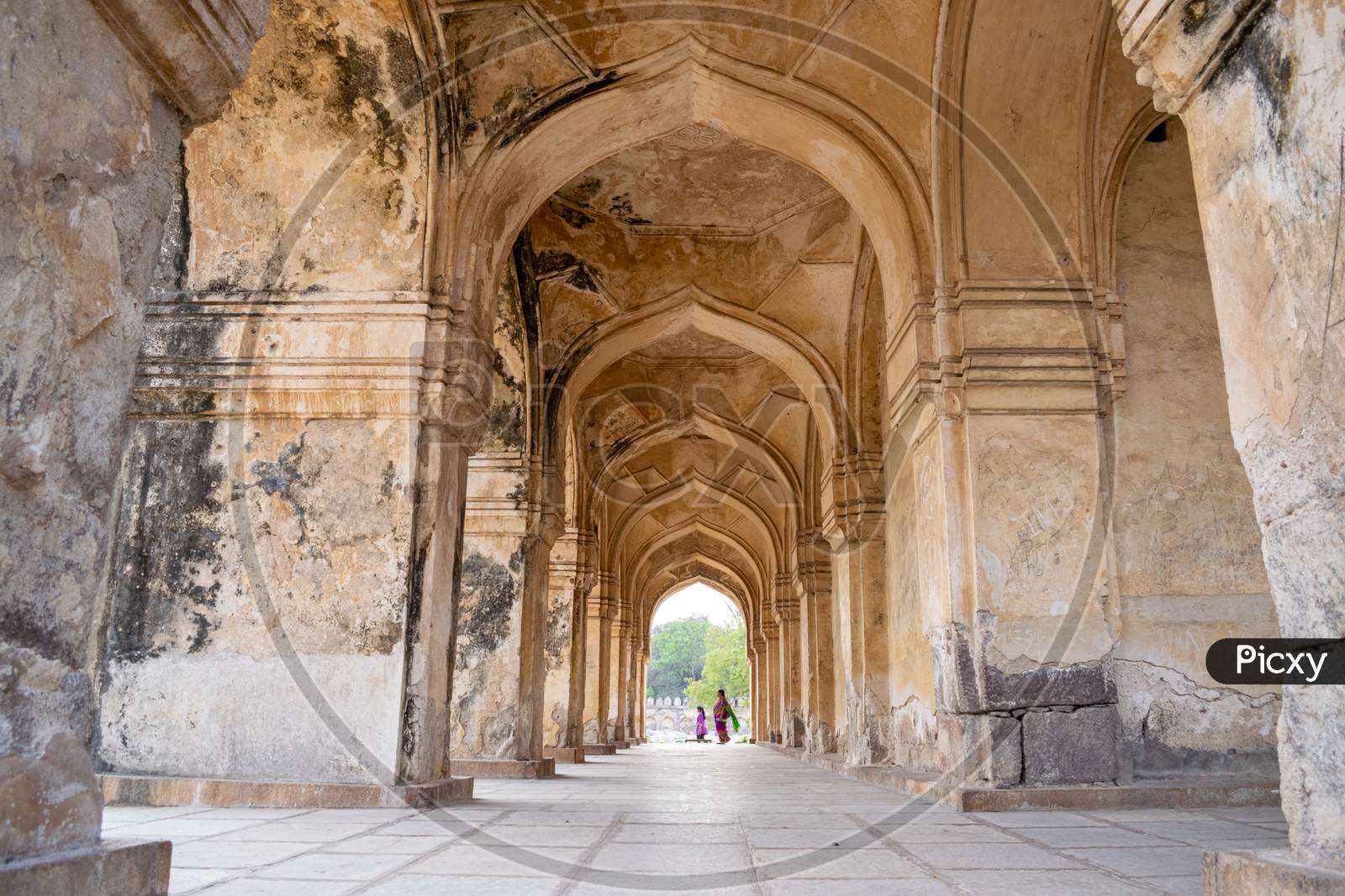 A Corridor at Tomb of Sultan Muhammad Qutb Shah at Qutb shahi heritage park hyderabad