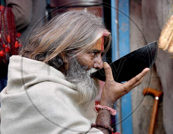 Portrait Of An Hindu Baba Or Sadhu
