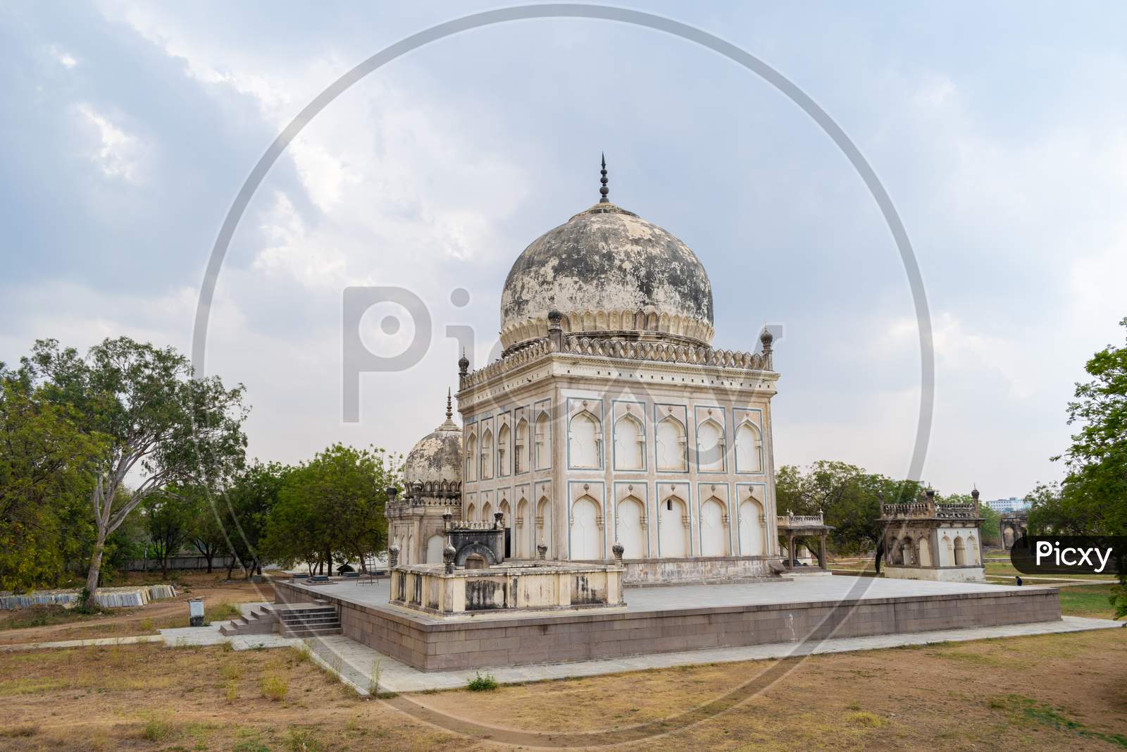 Ibrahim quli qutb shah's tomb conservation at at Qutb Shahi Heritage Park Hyderabad