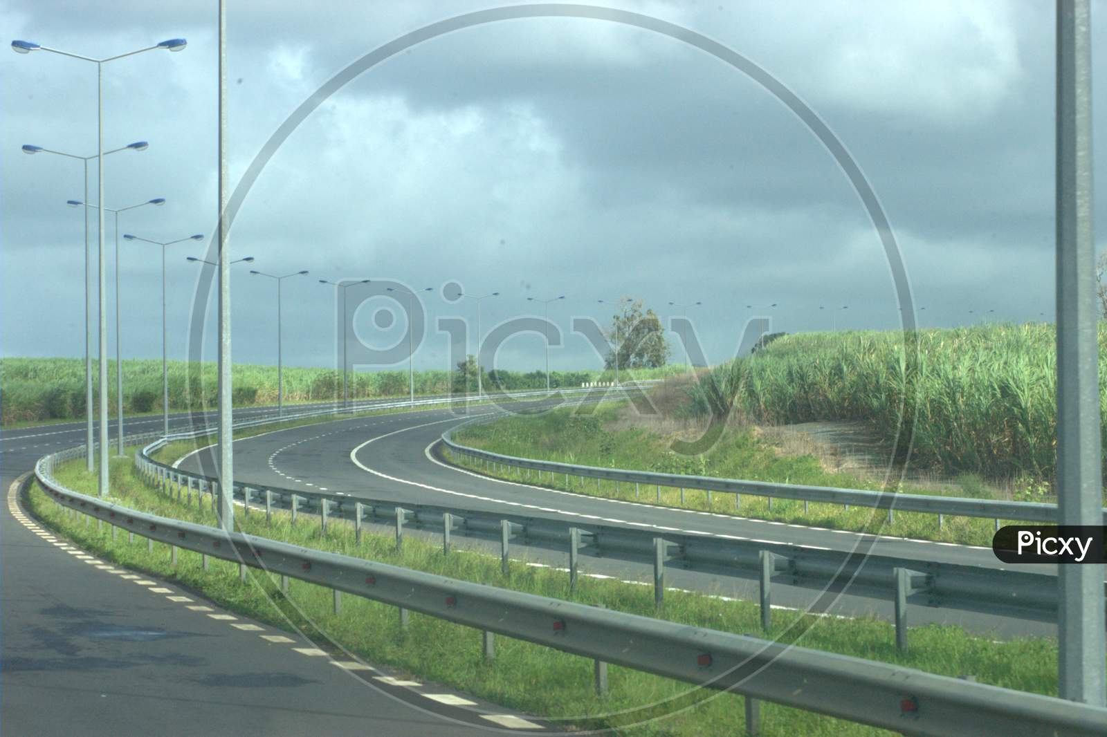 Expressways Or Freeways With Asphalt Road Lines