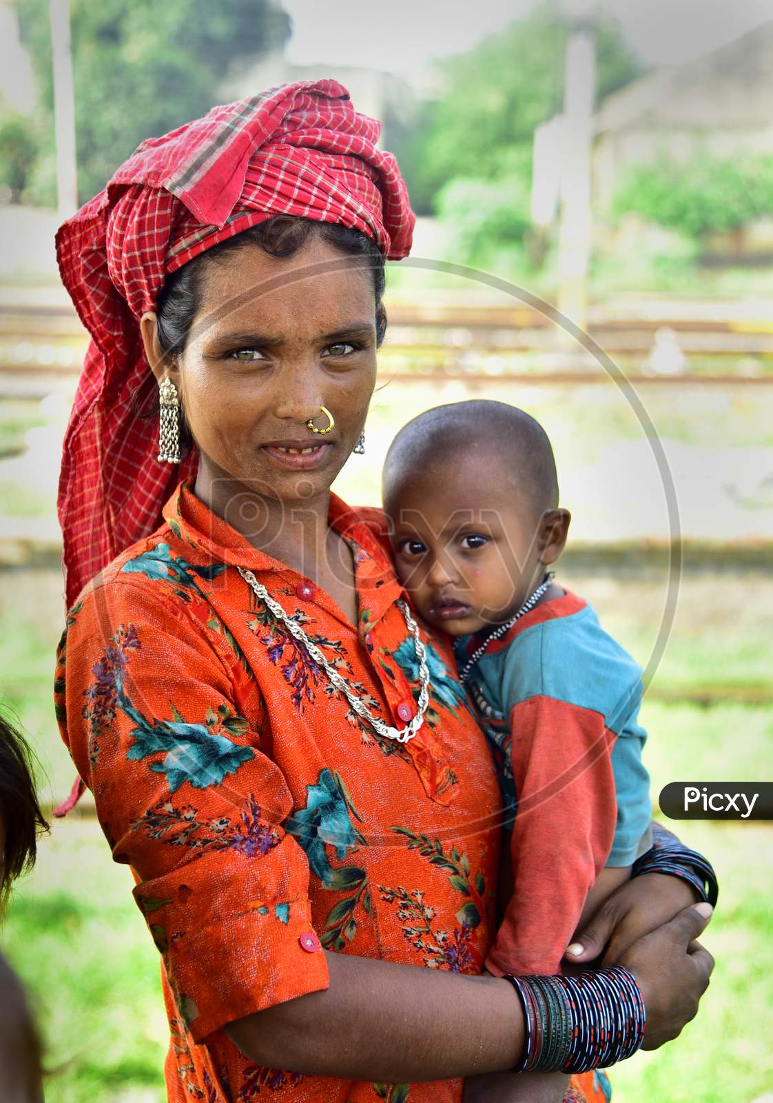 A Bonda Tribe Woman With Her Child