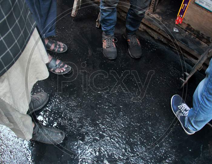 Burnt Shops  At  Gokulpuri Tyre Market After Mob Set Them On Fire  During Violence Against Citizenship Amend Law in North East Delhi