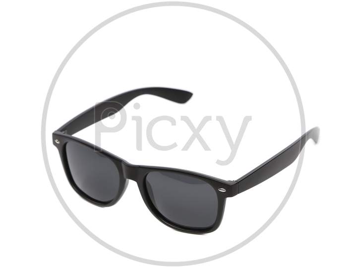 Black Sun Glasses. Isolated On A White Background.