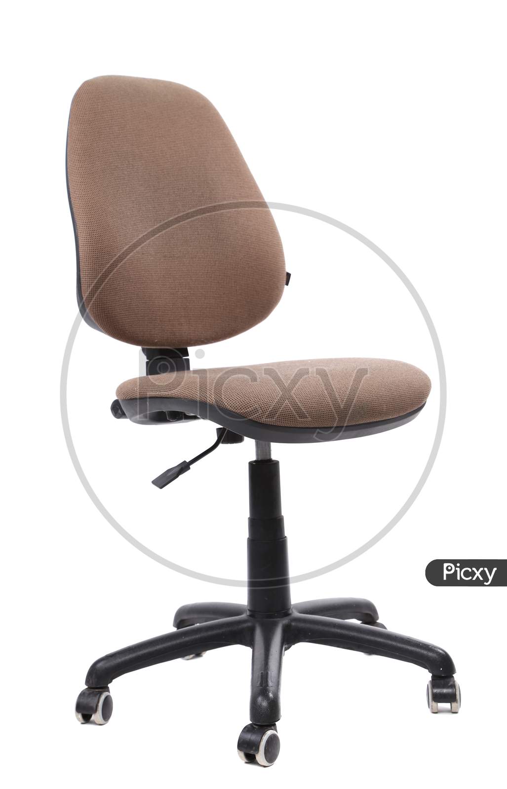Beige Office Chair. Isolated On A White Background.