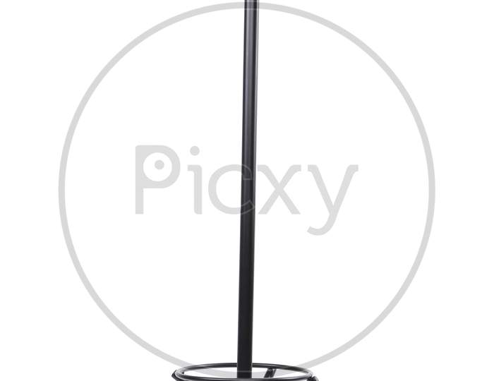 Metal Coat Hanger. Isolated On A White Background.