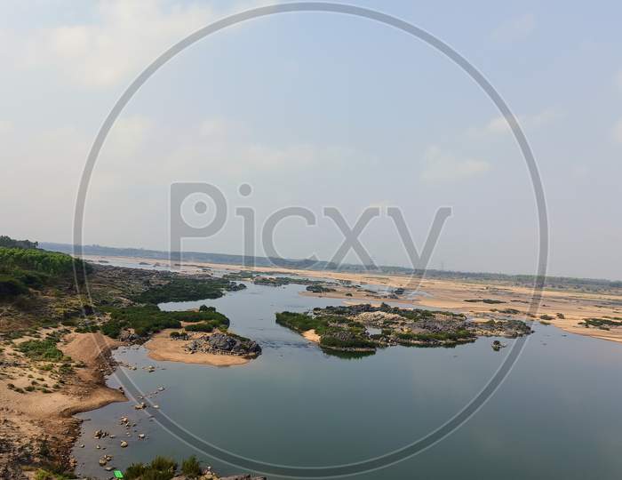 River Godavari at Badrachalam Telangana India