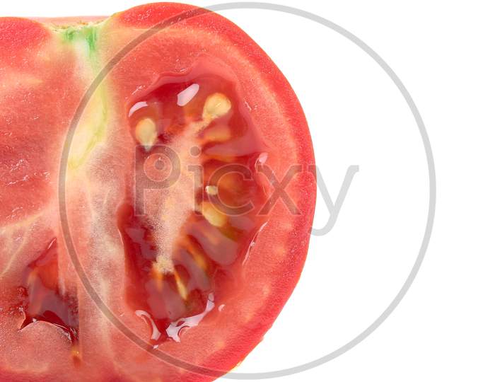 Close Up Of Fresh Tomato. Whole Background.