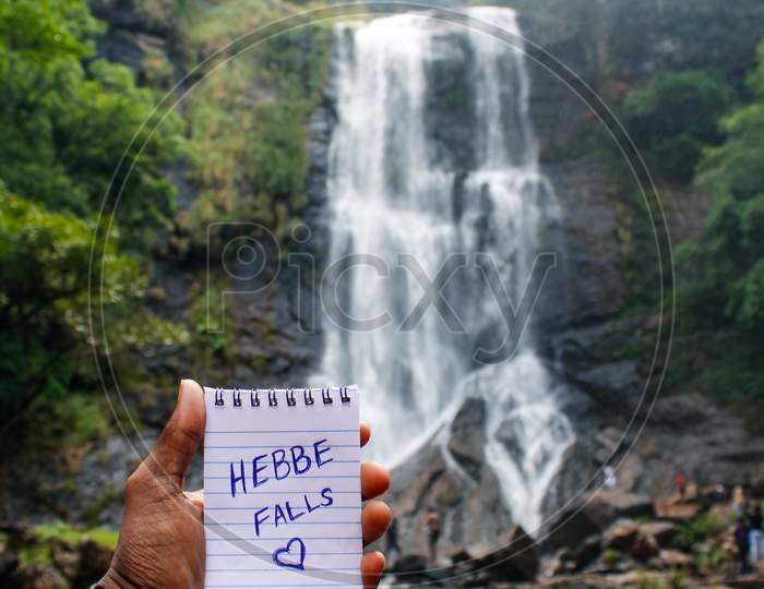 breathtaking cascading hebbe falls chikmagalore