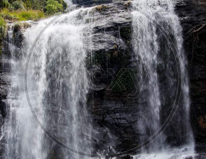 breathtaking cascading hebbe falls chikmagalore