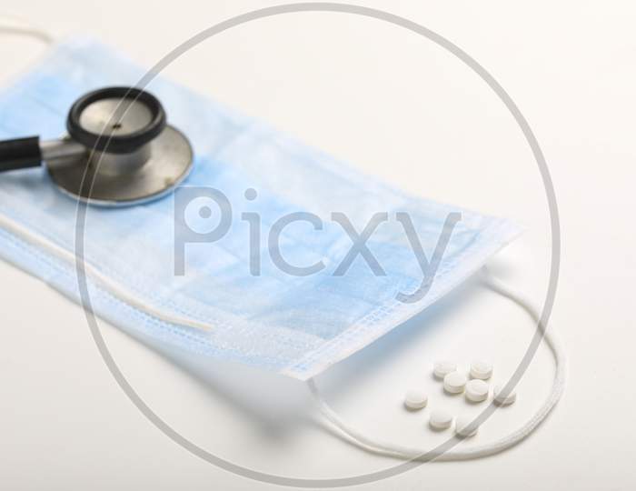 Medical Mask And Tablets For Corona Protection