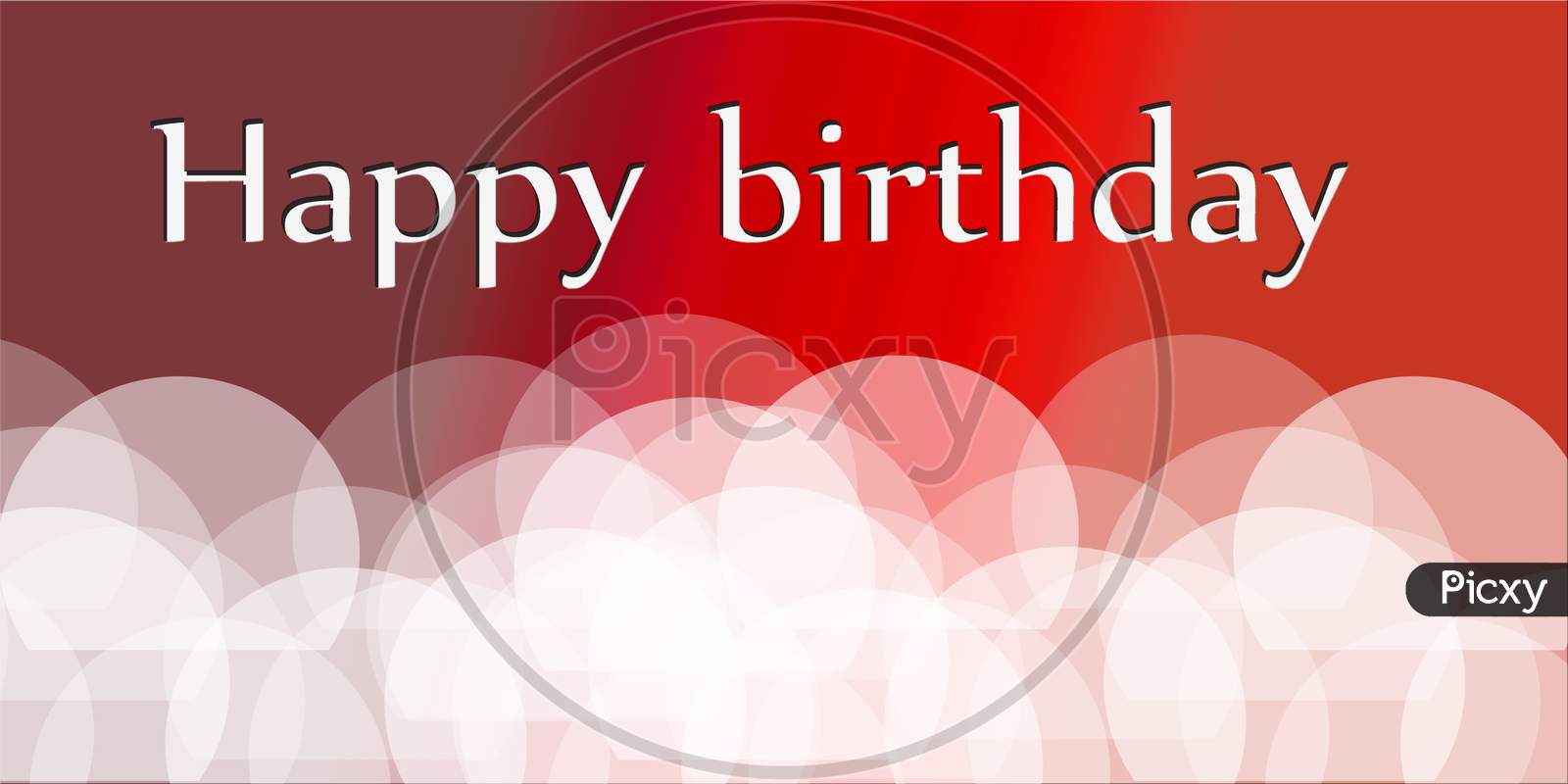 happy birthday background in white and red color