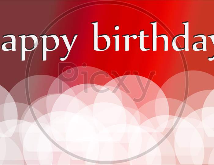 happy birthday background in white and red color