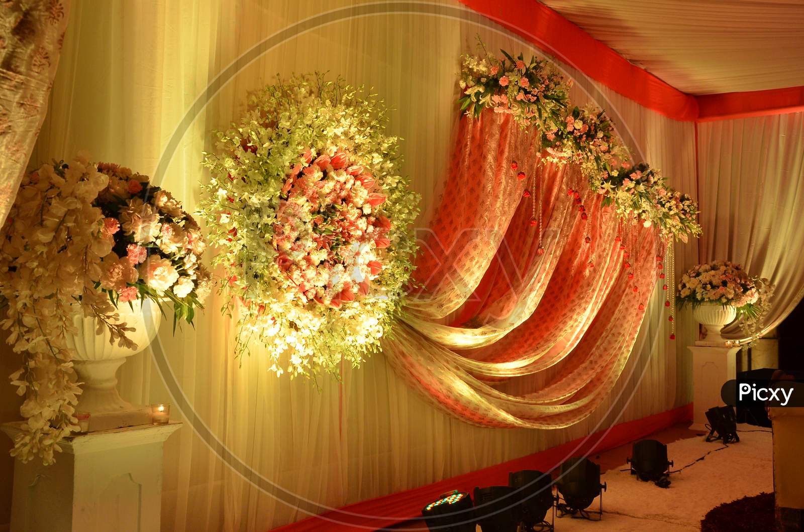 Beautiful Decoration Of Lighting In A Party