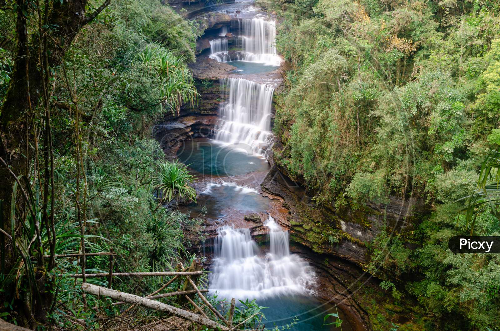Wei Sawdong waterfall near Cherrapunji