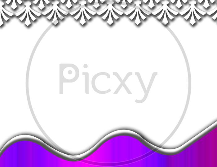 3D backgroundg,photoframe background in purple and white color