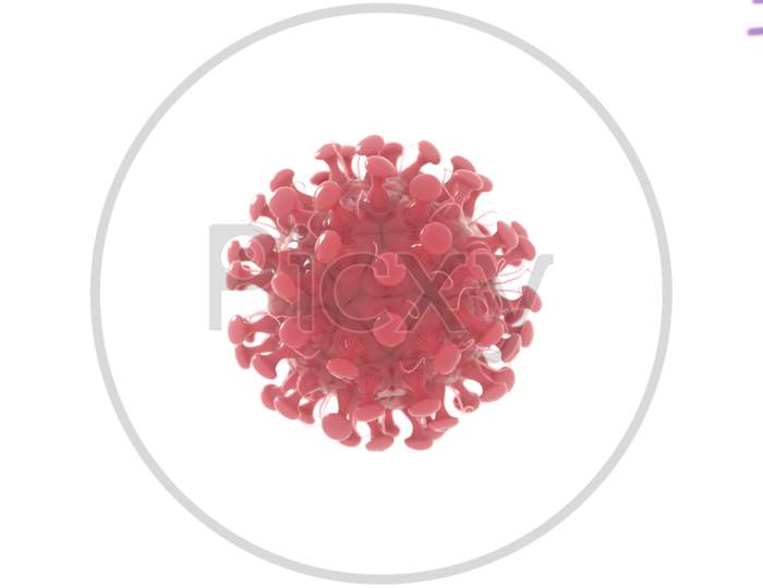 Coronavirus 3d Render Singular