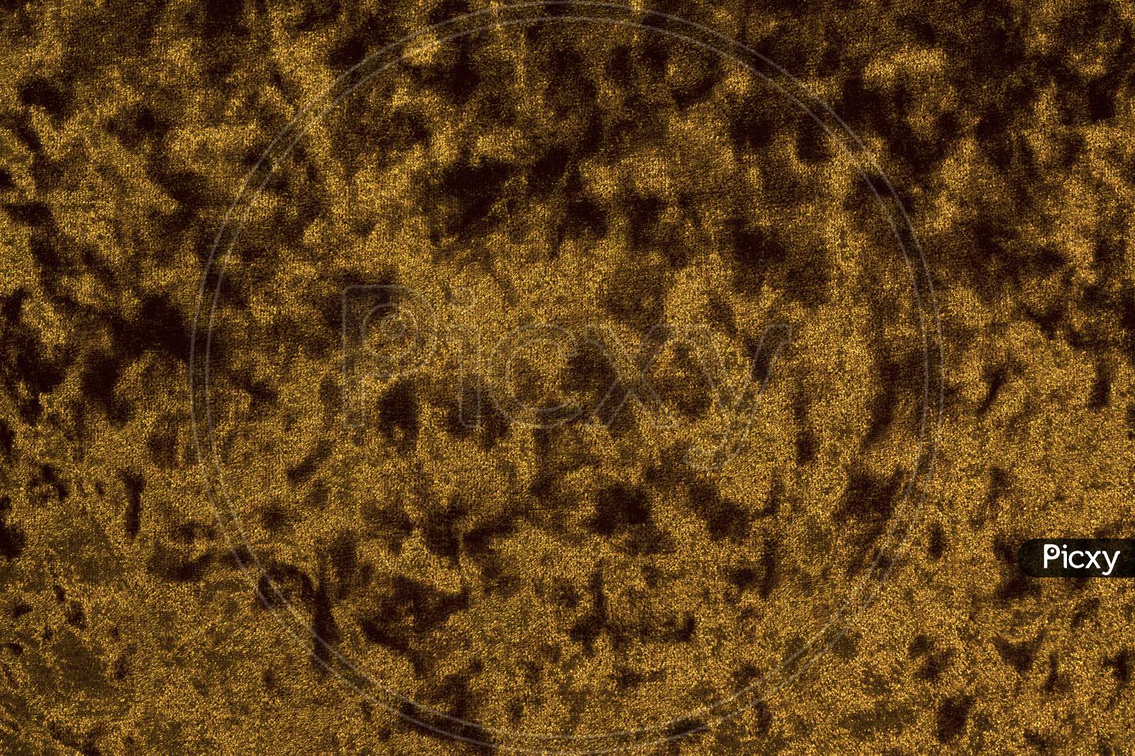 Highly Detailed Texture Of Golden Brown Yellow Velour Cloth.