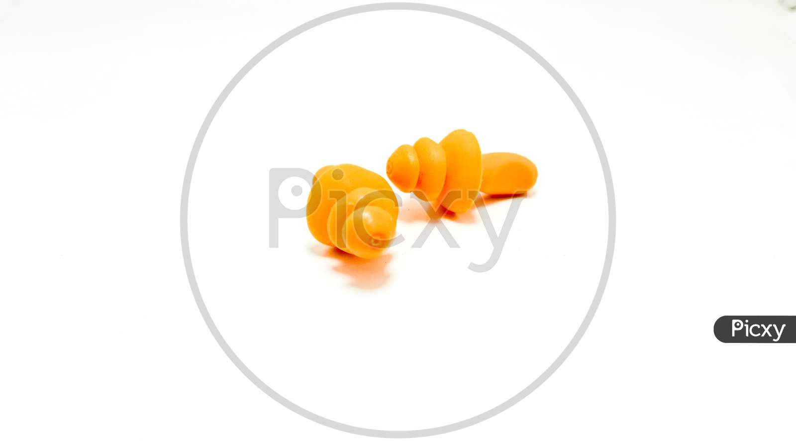 Orange Color Ear Buds