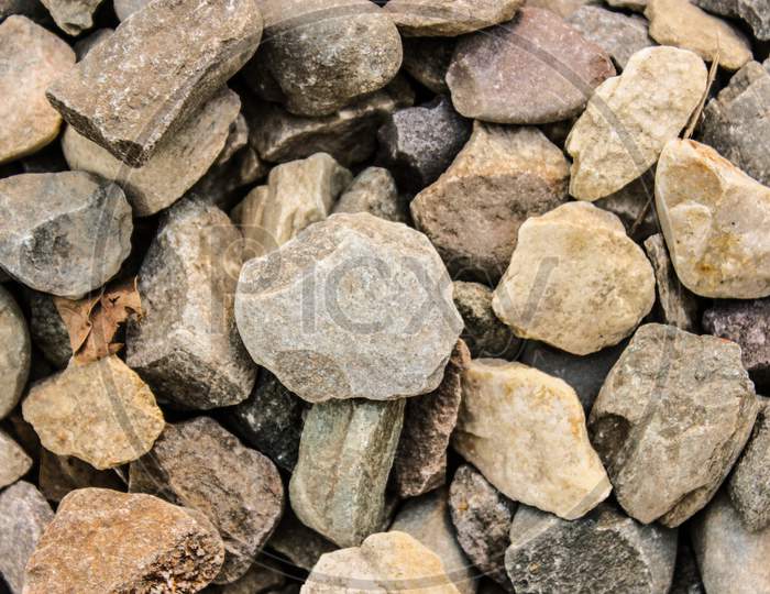 Stones Pile Closeup Forming a Background