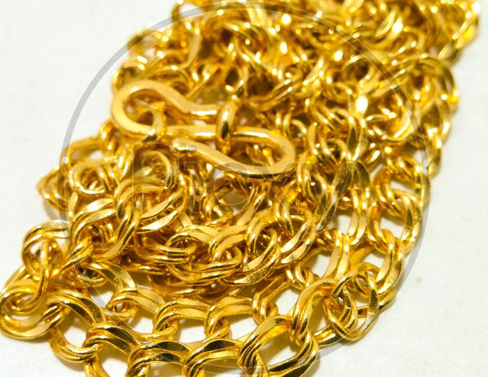 A picture of gold jewellery