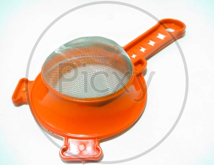 Tea Filter Or Jaali Over an isolated White Background